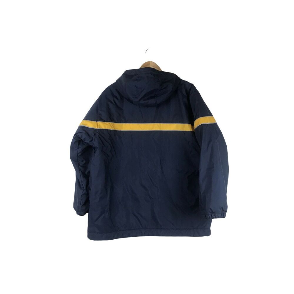 Vintage Reversible Nike Spellout Hooded Full Zip Jacket Size XL Blue & Gold - Picture 8 of 12